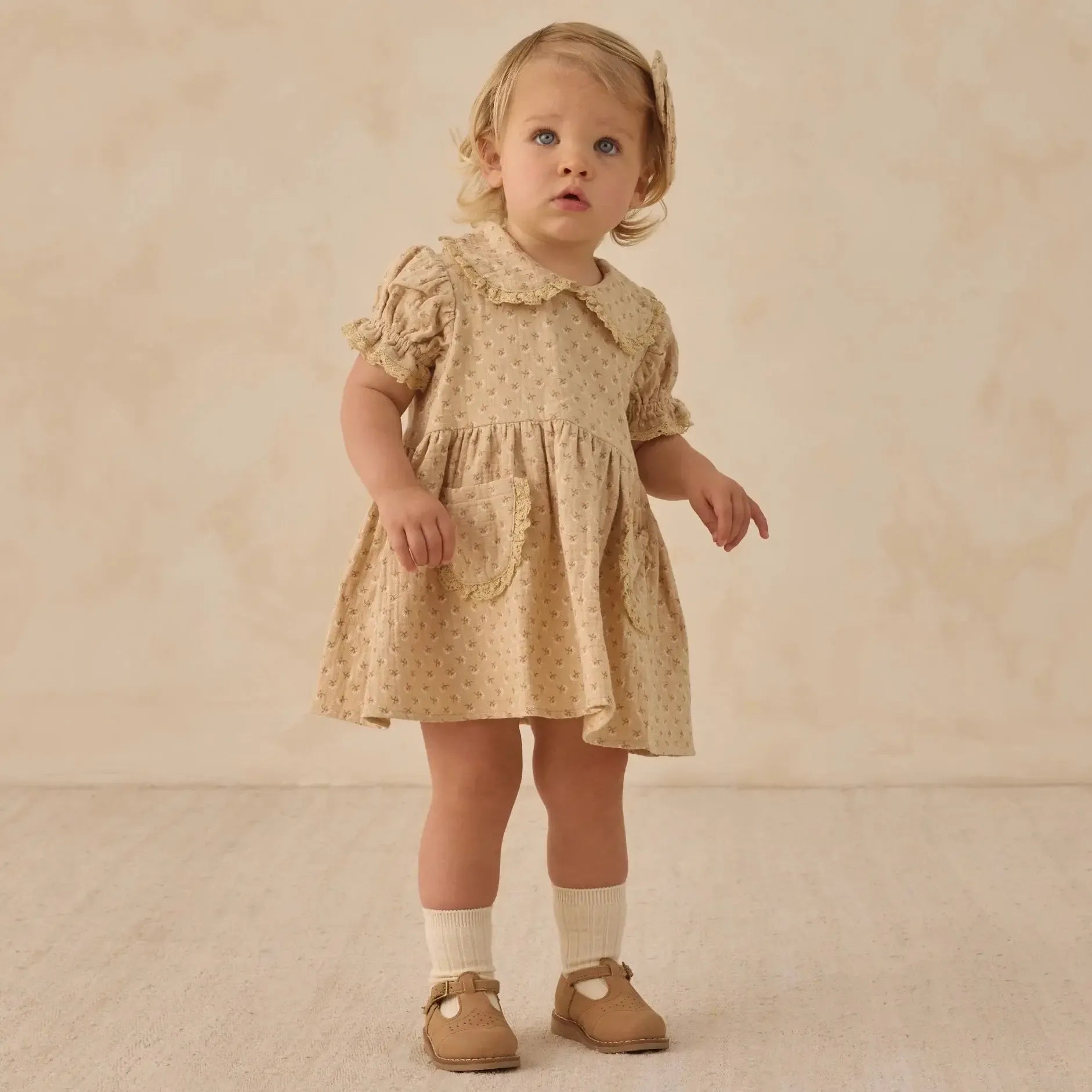 Quincy Mae Organic Peter Pan Collar Dress